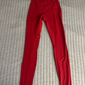 Lululemon Dark Red Leggings 25 align